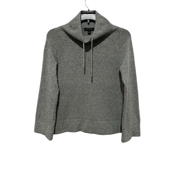 Ann taylor gray sweater Size S Wool cowl neckline wide, flared bell sleeves. - Picture 2 of 9